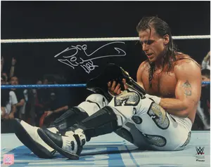 Shawn Michaels WWE Autographed 16" x 20" WrestleMania 12 Holding Title Photograph - Fanatics Authentic Certified