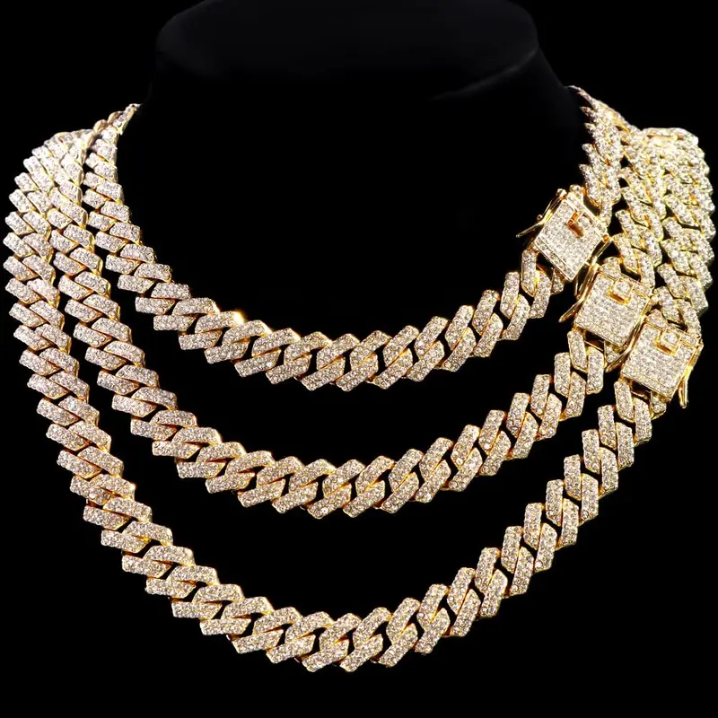 Street style necklace, hip hop Cuban chain, rapper jewelry, trendy fashion, hip hop niche jewelry, versatile clavicle chain, unisex