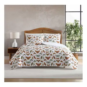 Eddie Bauer Wilford Butterfly Beige Full/QueenQuilt Sham Set