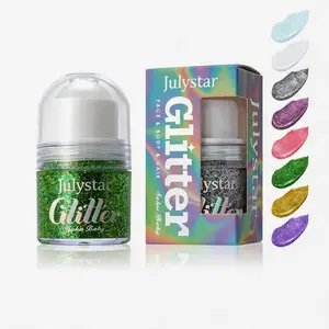 Roll-on Holographic Body Glitter Gel for Face Hair,body shimmer& face glitter for women,Chameleon Color Changing Glitter Gel Under Light, Festival Party Rave Accessories Shimmer Makeup