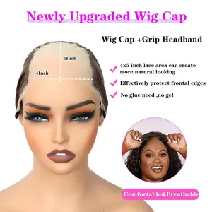 IMstyle Lace Grip Wig Cap for Women 4x5 Transparent  Non Slip Wig Gripper Adjustable