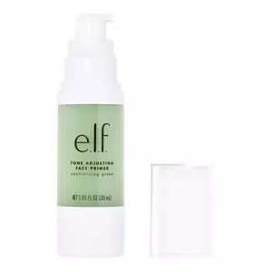 e.l.f. Tone Adjusting Face Primer, Makeup Primer For Neutralizing Uneven Skin Tones & Redness, Grips Makeup To Last, Vegan & Cruelty-free, Large Brightening Silky