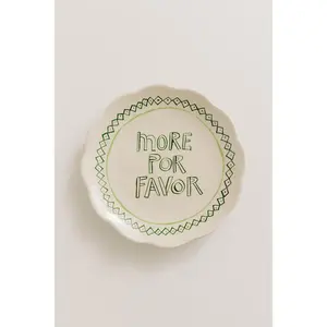 More Por Favor Scalloped Stoneware Mini Plate