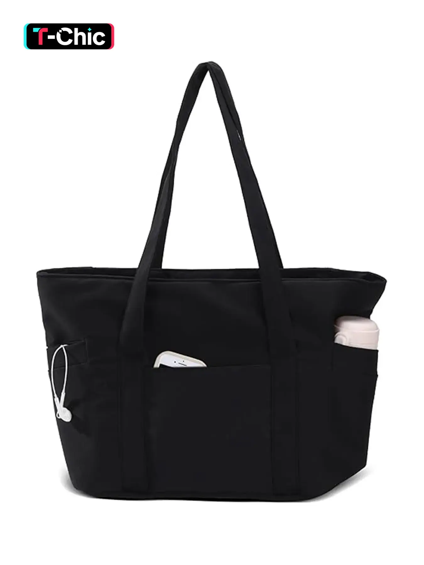 Women's Large Capacity Travel Multifunctional Commuter Tote Bag, Essential Zippered Handbag Lightweight Work Bag with Top Handle, Ideal for Work & Vacation Use