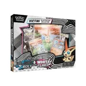 Pokémon Scarlet & Violet Black Bolt & White Flare Unova Victini Illustration Collection with Rare Style Promo Card Premium Parallel Poké Ball Card and Oversize Foil Promo Card