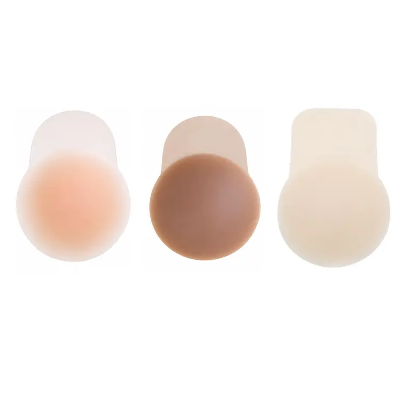 Women's 2 Pairs Silicone Nipple Covers - Adhesive Push-Up Bra Inserts, Strapless Snug Cup Design Bras, Ultra-Thin Backless Sticky Pads, Heart-Shaped Vents, Breathable, Added Lift for Camisoles, Formal Gowns