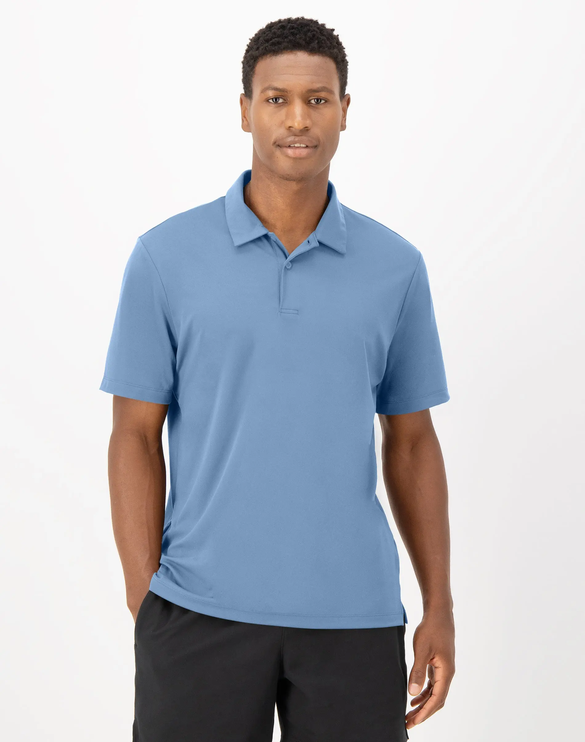 Hanes Moves Men's Short Sleeve Performance Polo Underwear Comfortable Fit Soft Stretch Fabric Breathable Sp118