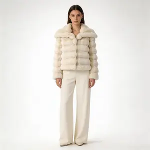 Fumora Fashion Luxury Faux Fur Cropped Jacket for Women - Ultra Soft Fuzzy Shaggy Coat, Warm Winter Outwear for Party & Streetwear (Cruelty-Free)