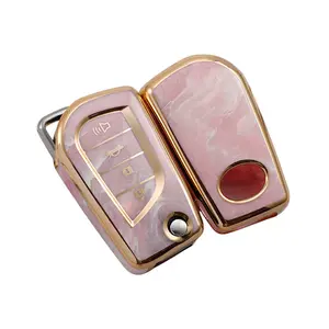 Toyota Key Fob Cover Special Soft TPU Key Case Key Shell Compatible with Fortuner Tundra Camry RAV4 Highlander Challenger Key Shell