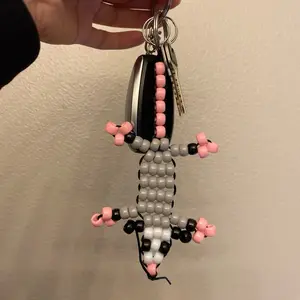 Cute Opossum Keychain Handmade from Sturdy Nylon Thread with High Quality Beads for Keys, Backpack, Purses, etc!