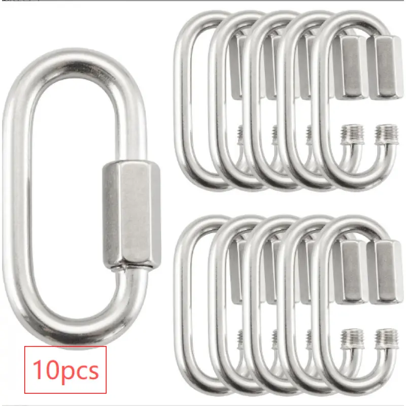 Quick chain connector, stainless steel chain quick connector, small threaded locking carabiner connector, chain connector