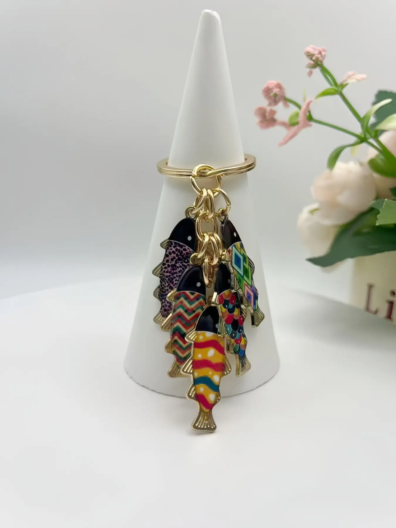 DIY Alloy Tropical Fish Keychain, Colorful Fish Accessory, Women's Bag Charm, Wallet Shoulder Bag Car Key Ring, Key Chain, Holiday Gift
