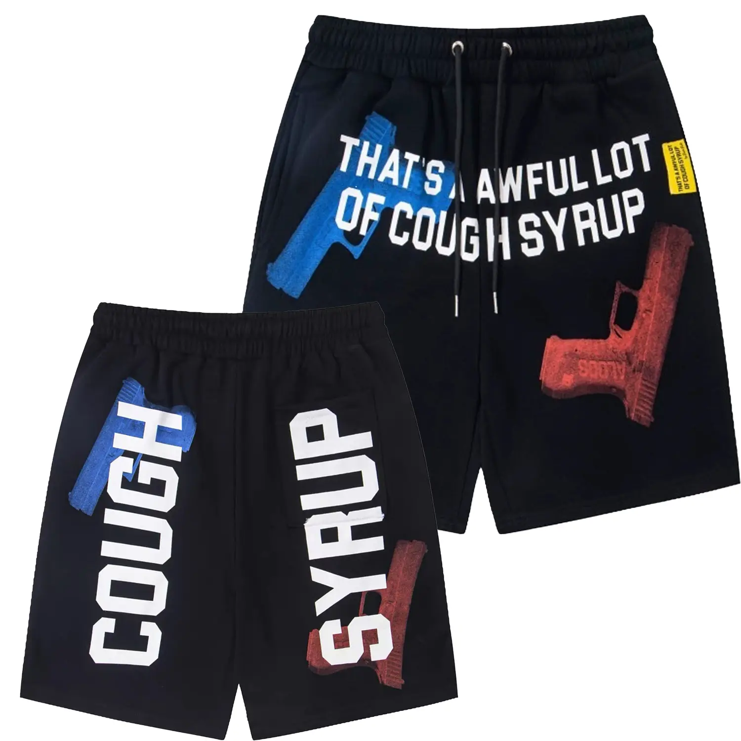 That' A Awful Lot of Cough Syrup Unisex Drawstring Waist Print Sports Shorts-Breathable,Lightweight Athleisure Casual Shorts for Fitness,Running,Outdoor Workout,Sporty Wear,Breathable