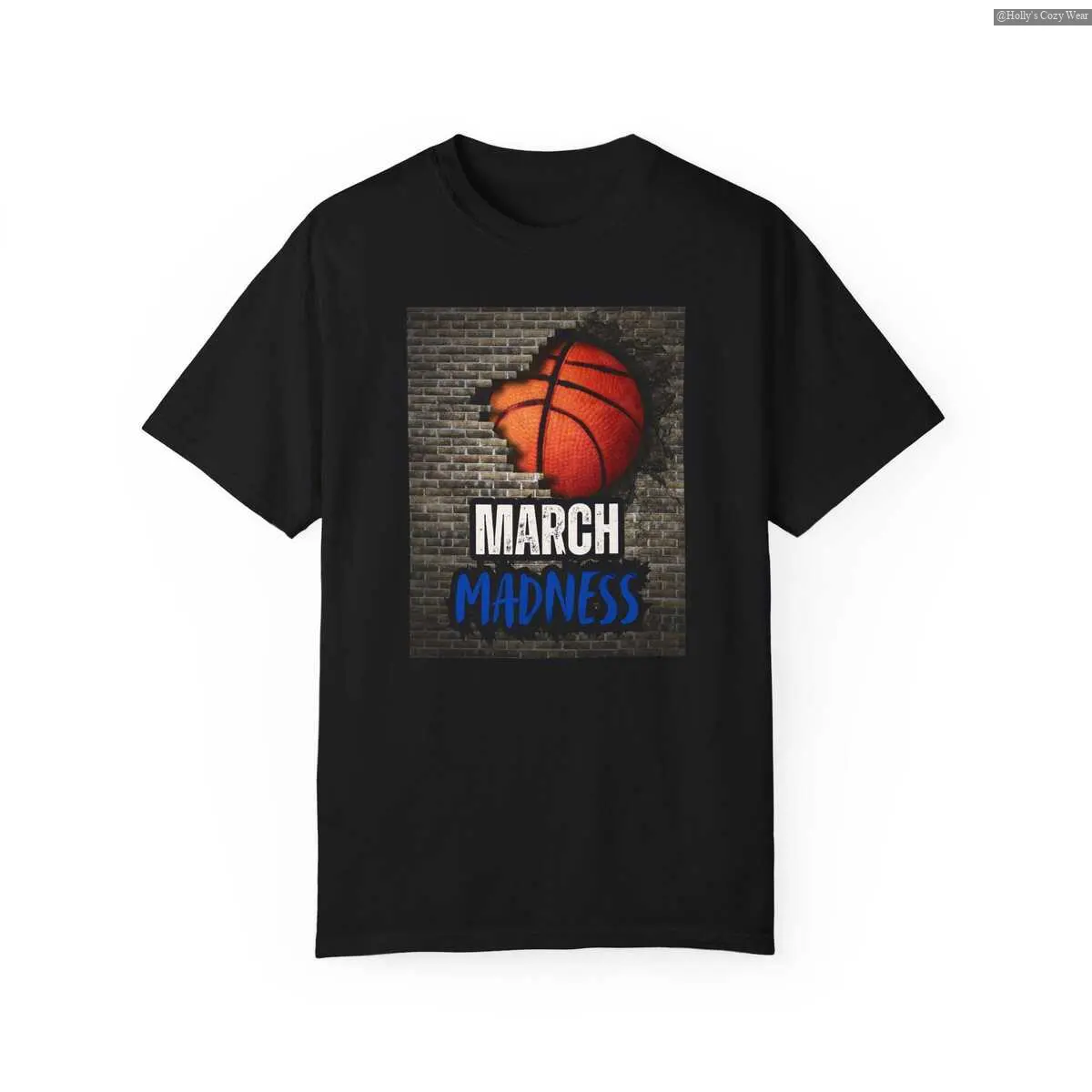 March Madness Unisex Garment-Dyed T-Shirt, Basketball Fan Tee, Sports Apparel, Gift for Sports Lovers, March Madness 2023 Future is Bright