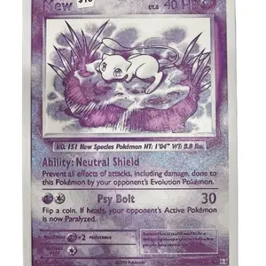 hueforge prints 3d printed pokemon card Mew style 8"x8" size 4 color Decoration Artistic Decor