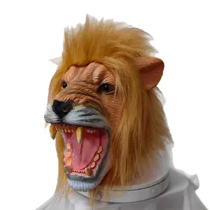 Cartoon Zootopia Lion Latex Mask - Light Geometric Fashion Face Covering Accessory, Halloween Headgear for Funny Cosplay Party Costume Prop