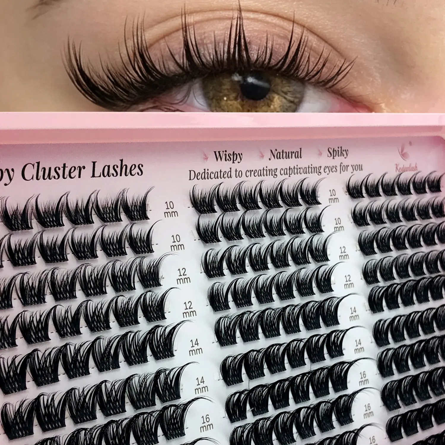 180PCS Wispy Lash Clusters Natural Manga Fairy Eyelash Clusters 10-18mm Cluster Eyelash Extensions D Curl Cluster Lashes Soft Thin Band Individual Lashes DIY Lash Extensions at Home