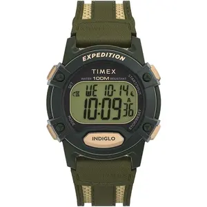 Timex Expedition CAT 5 Digital Green Mens Watch TW4B30300