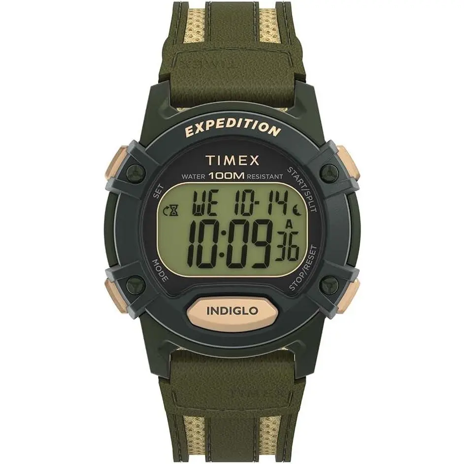 Timex Expedition CAT 5 Digital Green Mens Watch TW4B30300