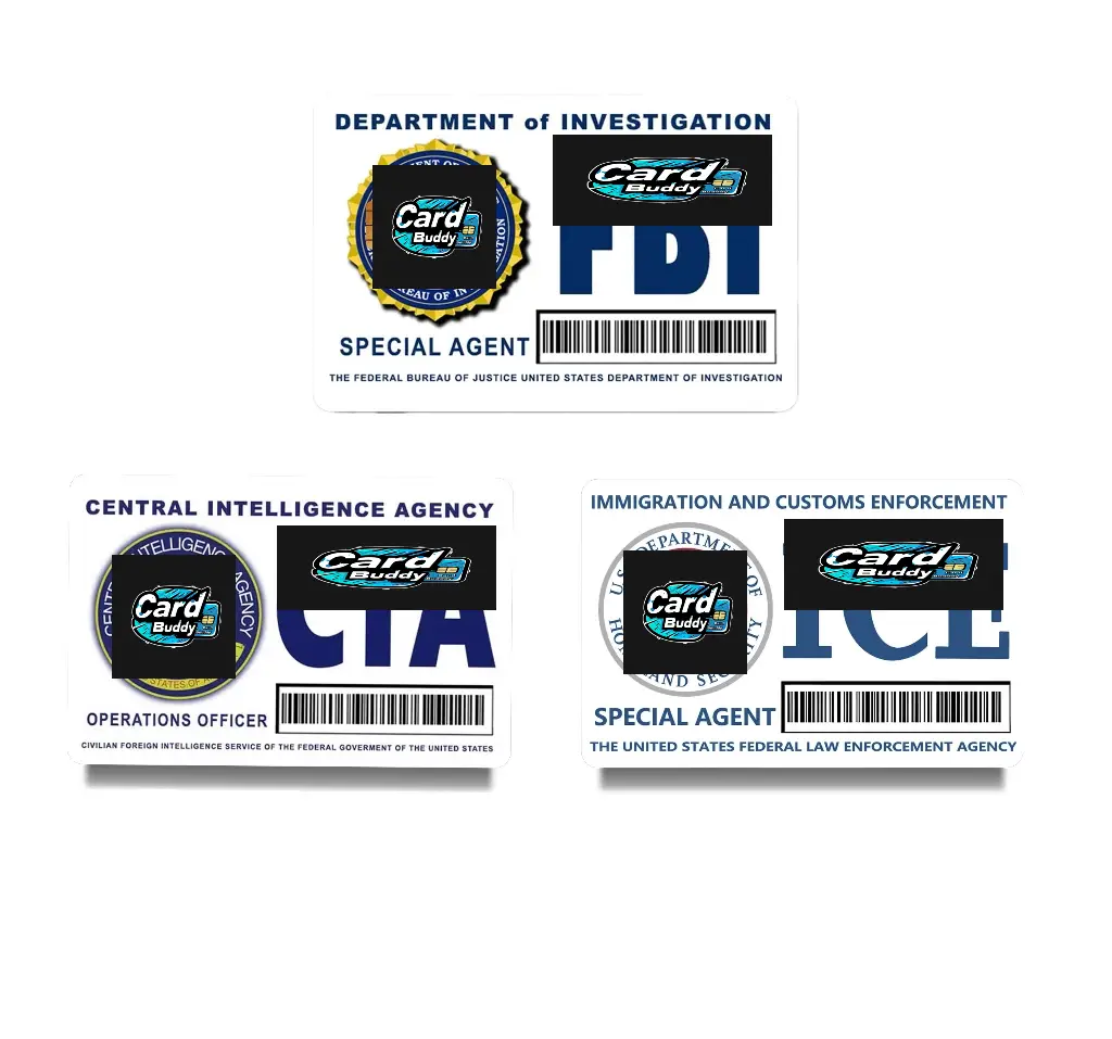 fbi cia ice Special Agent ID Card Sticker – Realistic Badge Design for Credit Card Decoration, Cosplay, or Collectors