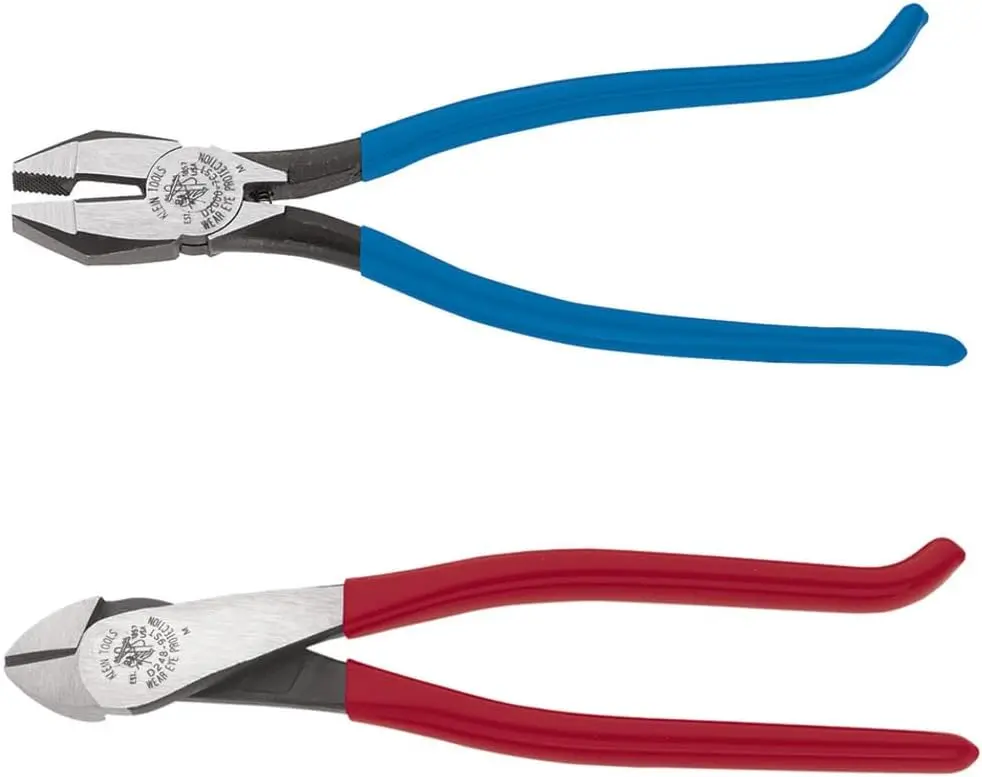 Klein Tools 94508 Heavy-Duty Lineman's Plier Set, 2-Piece