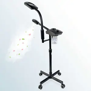 Professional Facial Steamer, 2 In 1 Ozone Facial Steamer On Wheels With 3X Magnifying Lamp, Time Preset Function Design For Face Sauna Spa And Personal Care Use At Home Or Salon, Gift For Women, Mom, Her, Lover