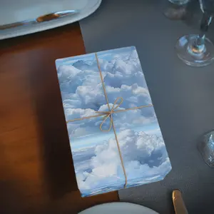 Summertime Clouds Wrapping Paper - Realistic Fluffy Cloud Gift Wrap Paper