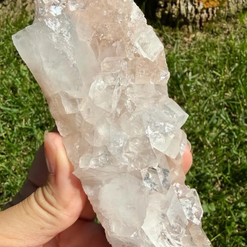 Indian Apophylite on Pink Heulandite