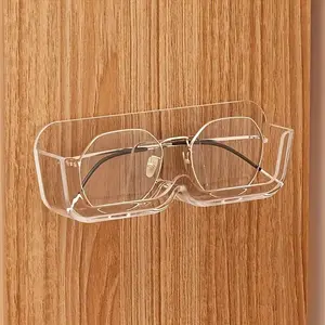 Wall-Mounted Non-Penetrating Display Box for Glasses and Sunglasses, Single Piece Decorative Storage Solution, Eye-Catching Design