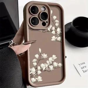 Beautiful White Flowers Pattern Phone cases Case Compatible with For iPhone 17 Pro Max 16 16e 15 14 Plus 13 12 Mini 11 Air X XS Pattern TPU Lens Protection Durable Soft Cover Gift 2D printing