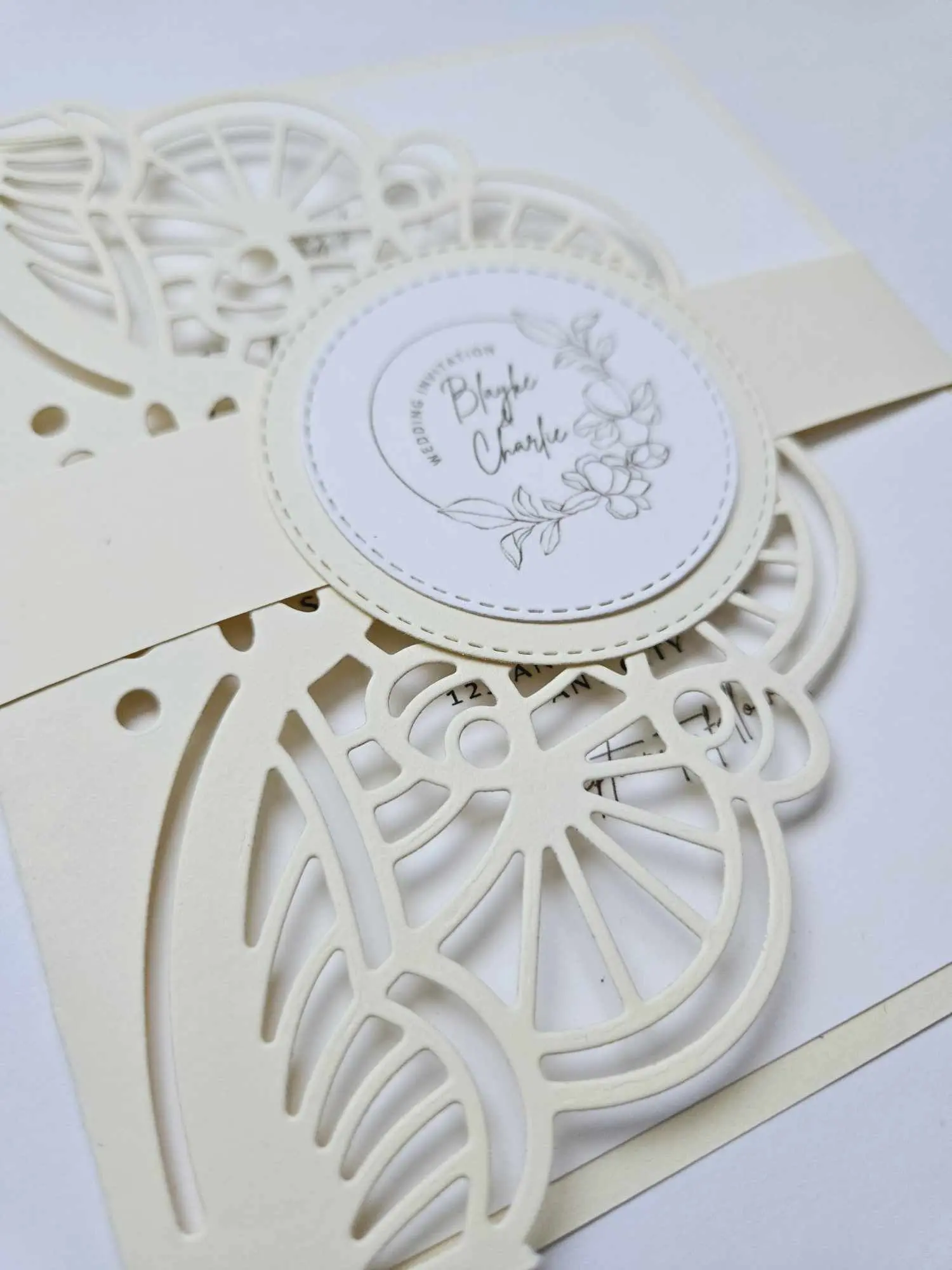 A set 10 pieces of Customized beautiful unique Classy handmade Wedding Invitations, Elegant Invitation with Envelopes