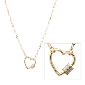 Bauble Sky Heart Carabiner Lock Necklace | Everyday Elegance & Layered Styling | Add to Cart Buy Now | Modern Design & Versatile Charm