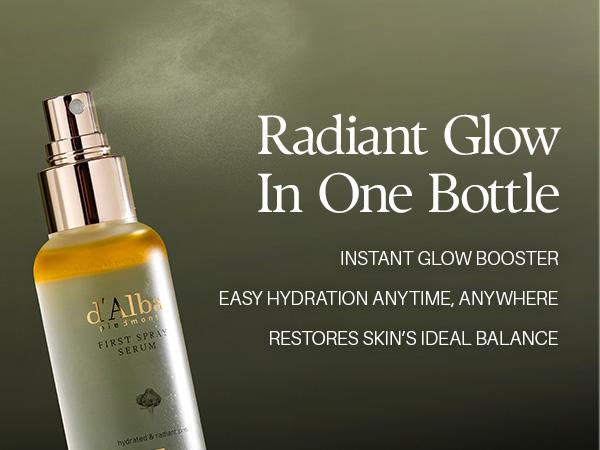 [OFFICIAL d'Alba] White Truffle First Spray Serum - Authentic Face Glow Serum - Lightweight & Vegan Korean Serum Face Spray (3.38 fl oz)