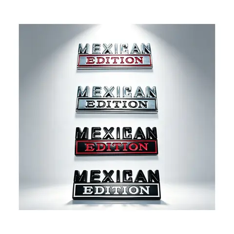 1PC/2PCS Metal 3D Mexican Cultural Pride Decorative Emblem Badge - 3.15in*1.18in/30mm*80mm Mini Auto Accessories Interior, Cool Car Decorations, Car Magnets and Decals, Truck Stickers, Furniture Adornment (Check Size Before Purchase)