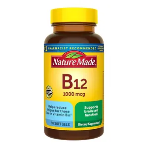 Nature Made Vitamin B12 1000 mcg Softgels, 90 Day Supply, Dietary Supplement for Energy Metabolism Support, USP Verified, Gluten-Free, 90 Softgels