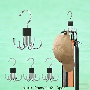 Multi-Claw 360° Rotatable Coat Hook, All-Purpose Hanger Organizer for Various Accessories Including Belts and Scarves