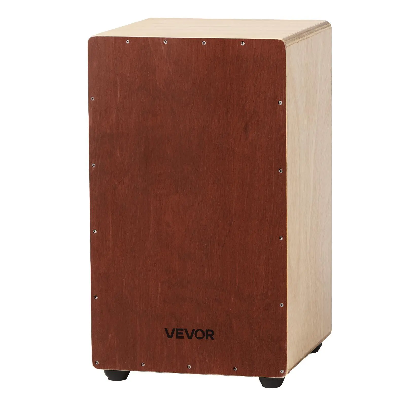 VEVOR Large Wooden Birchwood Cajon Box Drum, Percussion Instrument with Snare Wires, Wood Surface