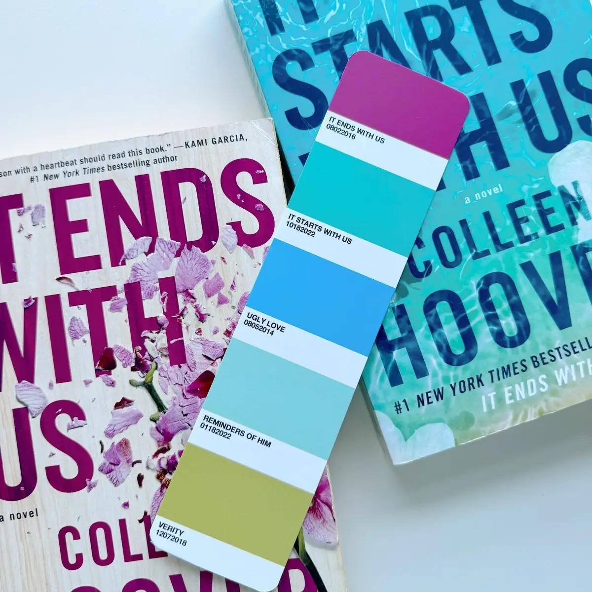 Colleen Hoover Inspired Color Swatch Bookmarks
