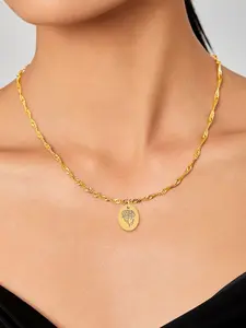 Birth Month Flower Design Pendant Necklace, Charms Necklace, Elegant Stainless Steel Chain Necklace for Women, Fashion Jewelry for Party, Daily Decor, Trendy All-match & Exquisite Jewelry for Birthday Gift