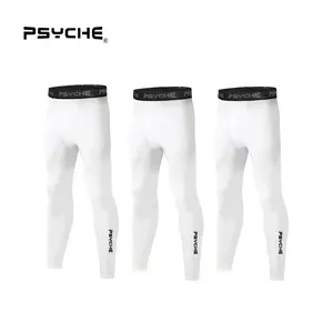 PSYCHE 3 Pack Men’s Compression Leggings Running Tights Workout Leggings Athletic Base Layer Pants for Sports Yoga Basketball