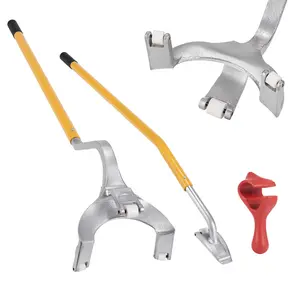 VEVOR Tire Mount Demount Tool, 22.5-24.5 inch Manual Steel Tire Changer Mount Demount Removal Tool, with Extra bead holder, Tubeless Truck Bead Breaker, 3 PCS Tire Changing Tools, Orange