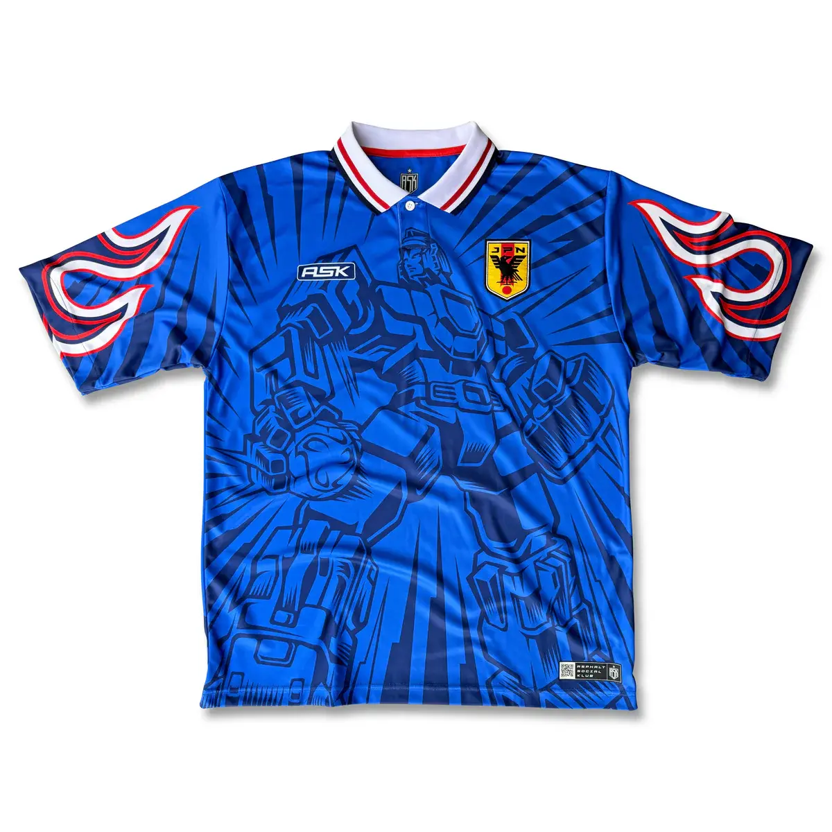 Japan Mecha 90s Inspired Home Jersey Style Shirt, Retro Anime Robot Aesthetic Streetwear Top, Futuristic Graphic Sportswear Tee, Unisex Casual Fashion Apparel, Vintage Cyber Mecha Fan Outfit