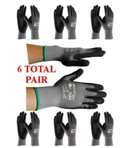 Maxi.Flex 34-874 Work Gloves Nitrile - Excellent Grip and Abrasion Resistance - Comfortable and Protective - Multiple Applications Safety - 6 Pairs