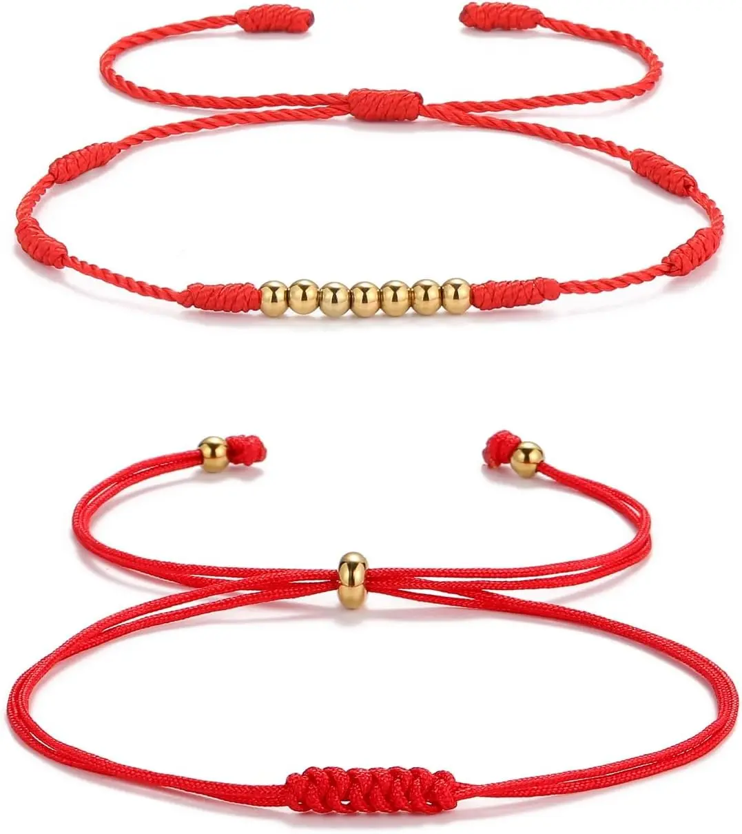 Bracelets for Women Kabbalah Red String Bracelet With  Bead 7 Knot Protection Bracelets  Braided  Adjustable Amulet Good Luck  for Men