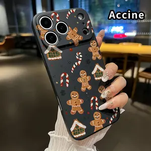 Case for iPhone 17 16 Pro Max 15 Plus 14 13 12 11 Air XS XR E Gingerbread Christmas Magic Pattern All Coverage Armor Lens Protection Ultra Thin Back Cover Gift for