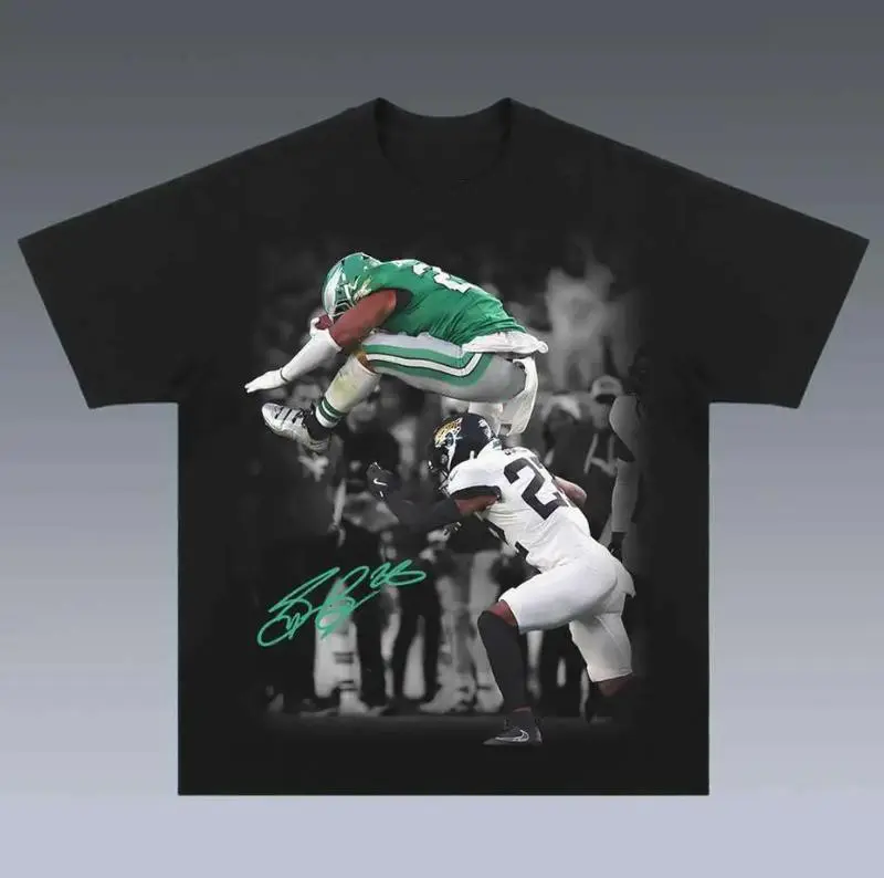 Youth and Adult SAQUON BARKLEY 11.12 T-shirt, Football Icons Graphic Tees Printed On Heavyweight Cotton Shirts for Men, Women, and Kids clothing