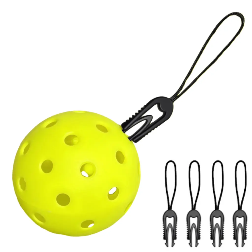 Pikii 5 Pcs Pickleball Ball Buckle Holder Keychain & Bag Charm, World's First Unique Design Pickleball Accessories, Funny Gift for Men Women Fans