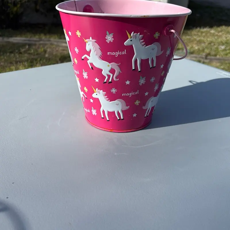 Little Girl's Easter & Halloween Bucket - Unicorn Designs with Magical Feelings, Ideal for Celebrating the Season