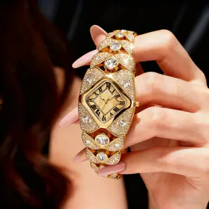 [Mother's Day Gift] Sparkling Crystal Accented Bangle Watch For Women Elegant Stainless Steel Quartz Bracelet Wristwatch Stylish Jewelry Gift summervibes