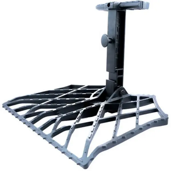 Tethrd Predator V Saddle Hunting Platform - XL Size, Regular Fit, Robust Aluminum Construction, 3.4 lbs, Angled Front Edge, Dark Powder-Coated, Traction Tread, 1/4-20 Thread Accessory Attachment, Exceeds TMA Standards (Sports & Outdoor Leisure Equipment),